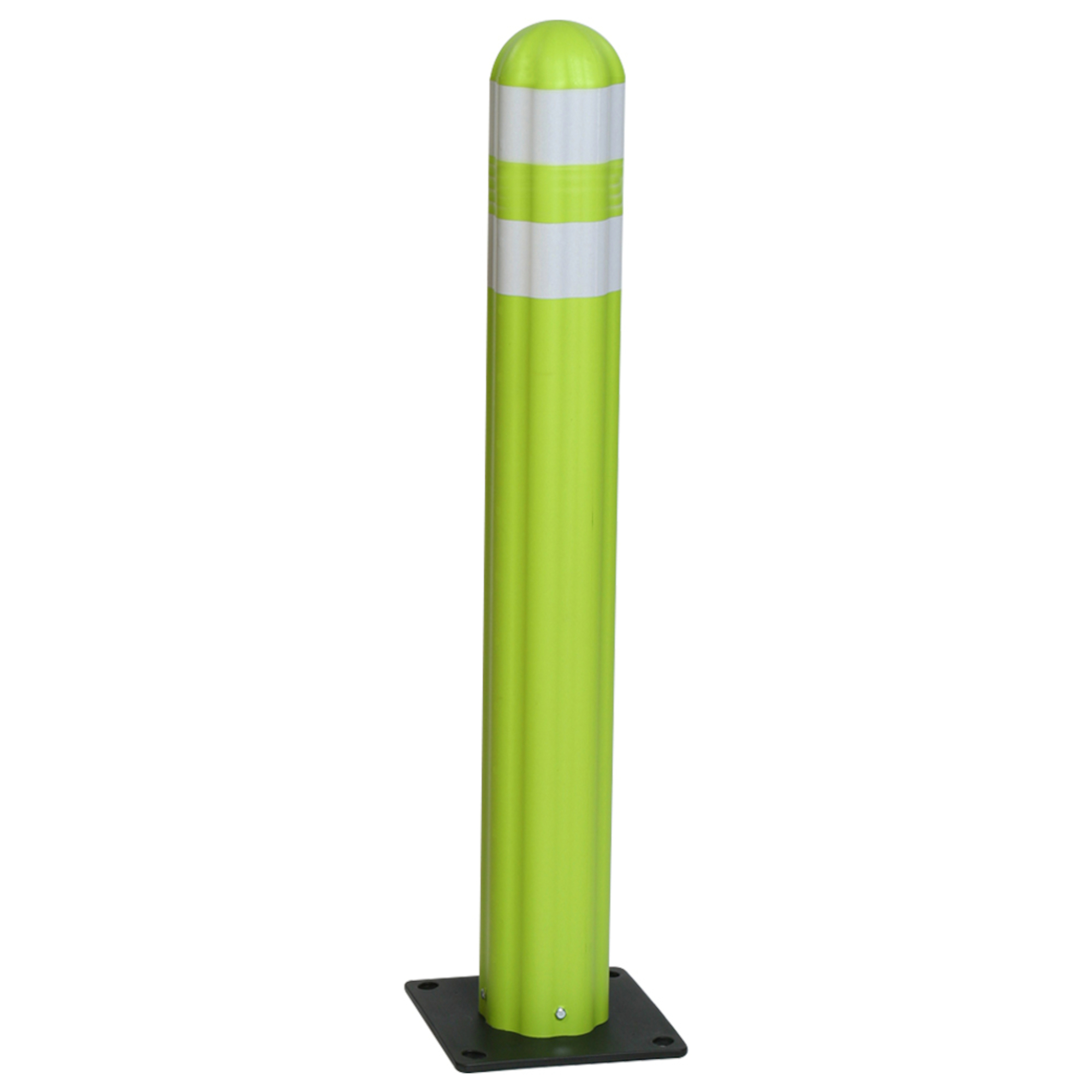 Eagle Plastic Guide Post Delineators — 5.75in.W x 42in.H, 3in. Reflective Bands, Lime, Model# 1734LM